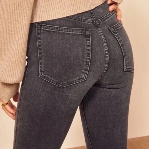 Reformation Harper High & Skinny Stretch Crop Denim Jeans in Avalon size 26 - Picture 3 of 11